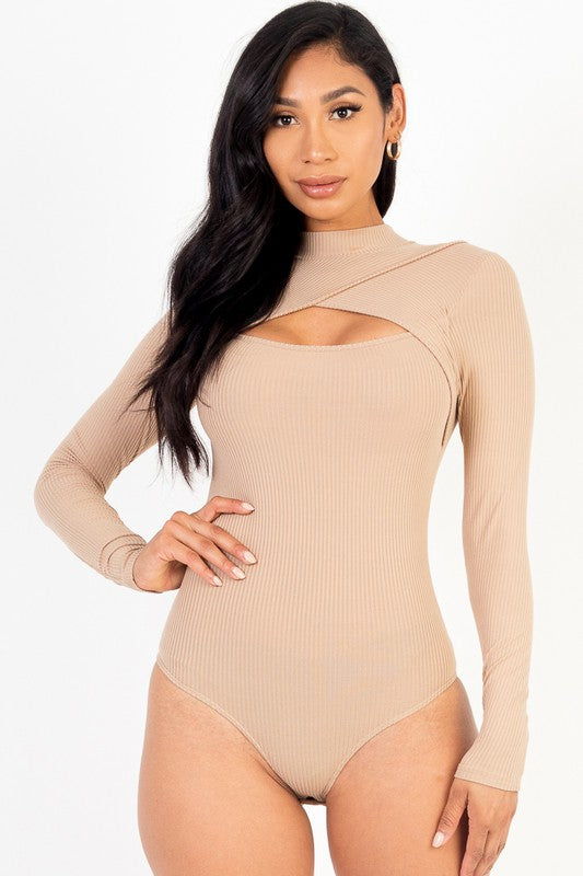Cutout Long Sleeve Bodysuit