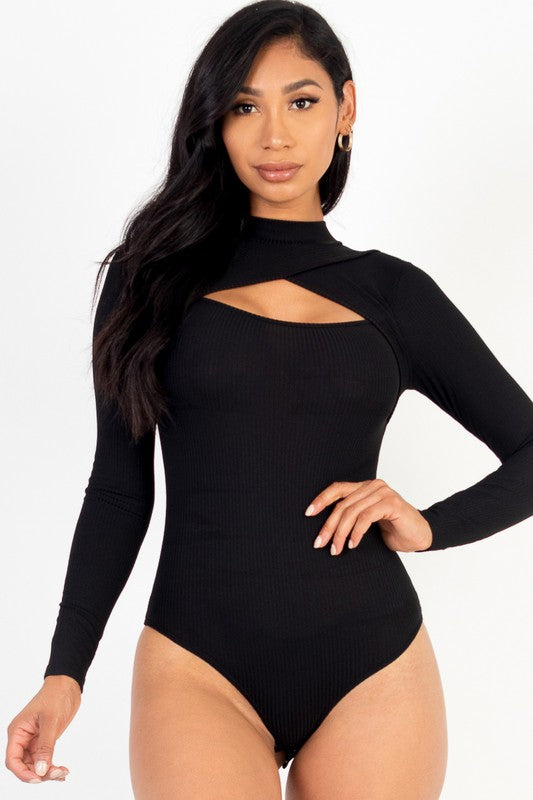 Cutout Long Sleeve Bodysuit