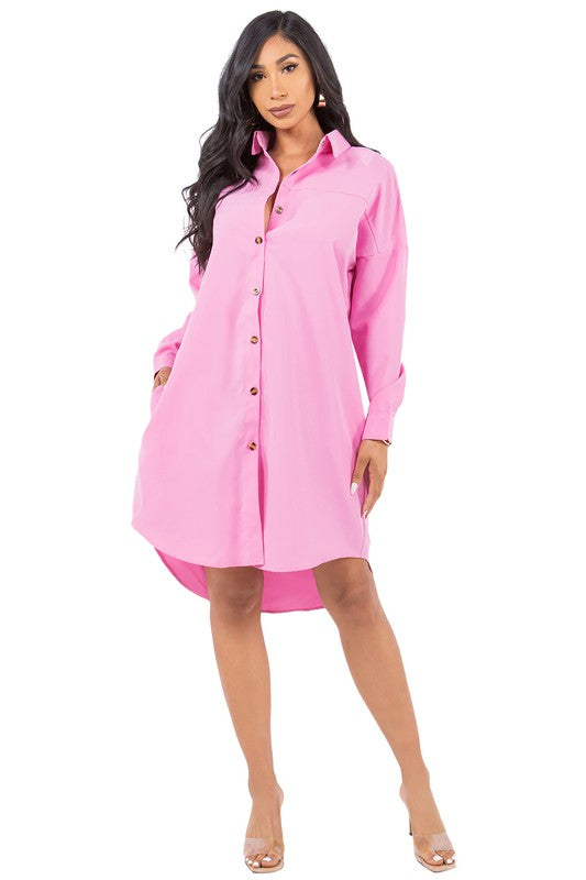 Live Fearless Fashion Shirt Dress