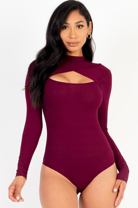 Cutout Long Sleeve Bodysuit