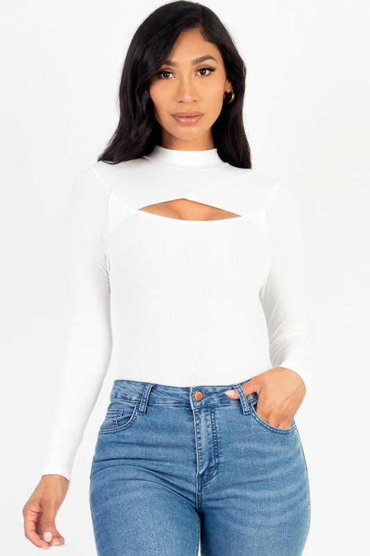 Cutout Long Sleeve Bodysuit