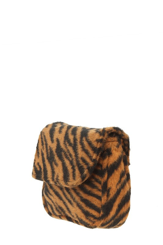 Saphire- Mini Animal Fur Design Crossbody Bag
