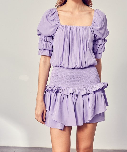 Opal Puff Sleeve Romper