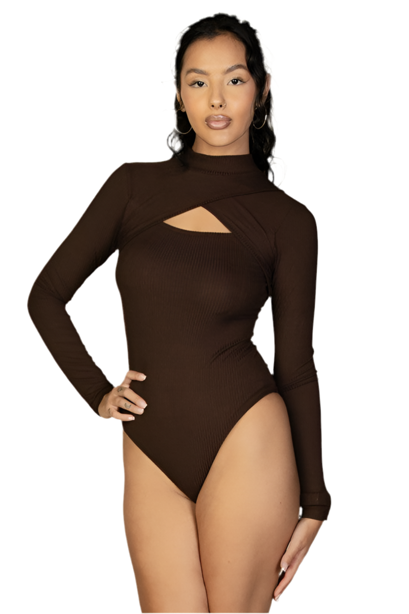 Cutout Long Sleeve Bodysuit