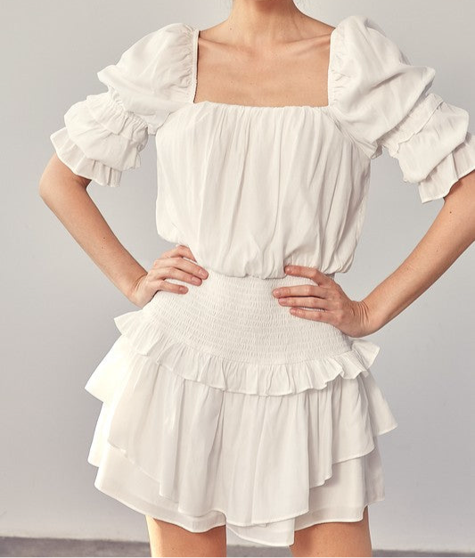 Opal Puff Sleeve Romper