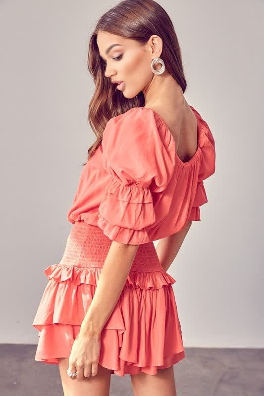 Opal Puff Sleeve Romper