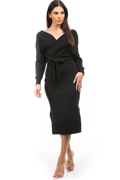 Midnight Temptation Sweater Dress