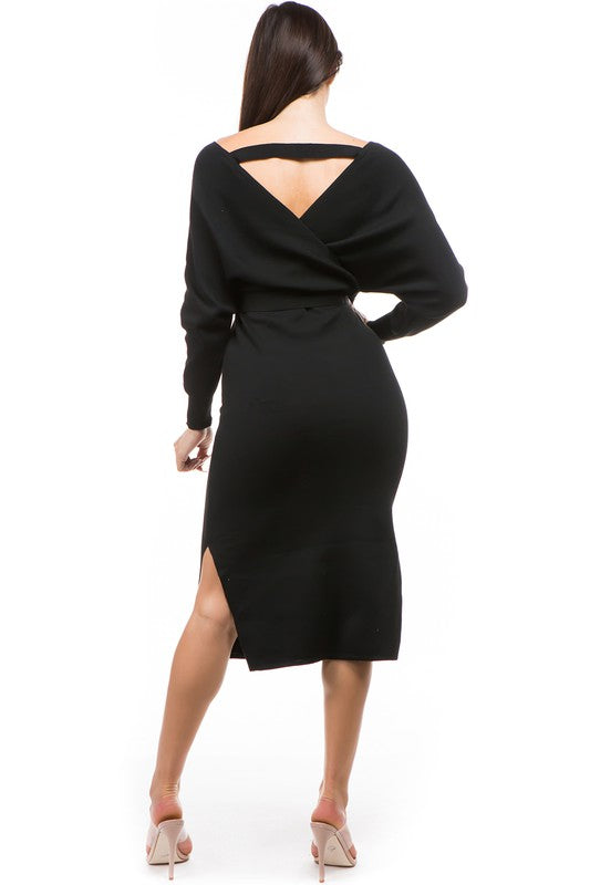 Midnight Temptation Sweater Dress