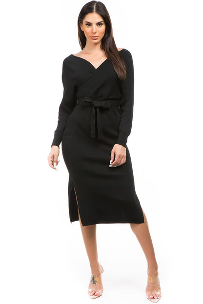 Midnight Temptation Sweater Dress