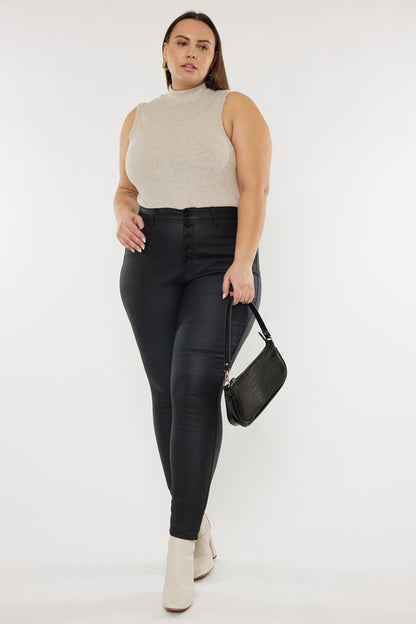 Missie Plus High Rise Coated Skinny Jeans