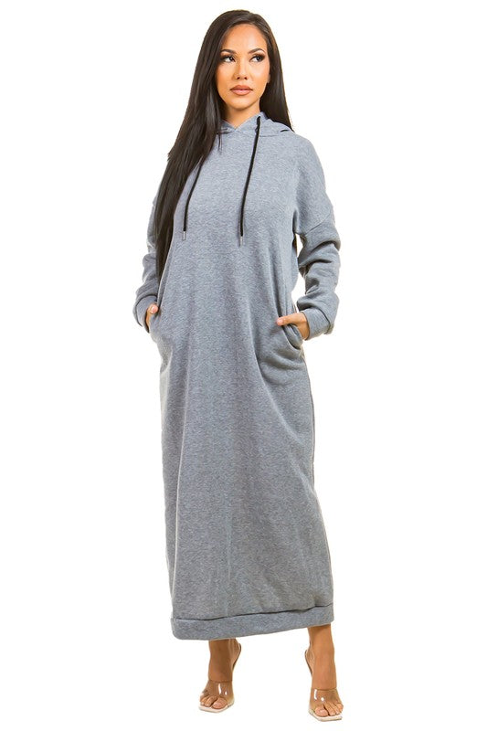 Comfort Zone Maxi Hoodie Dress