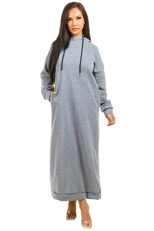 Comfort Zone Maxi Hoodie Dress