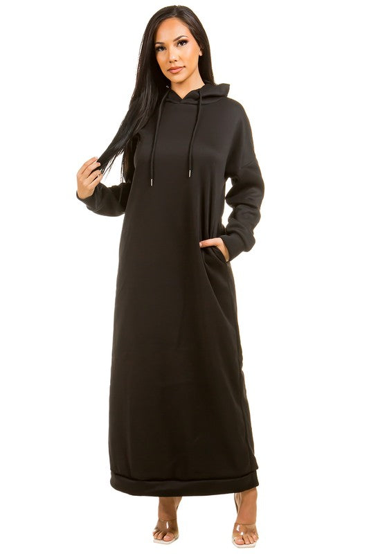 Comfort Zone Maxi Hoodie Dress