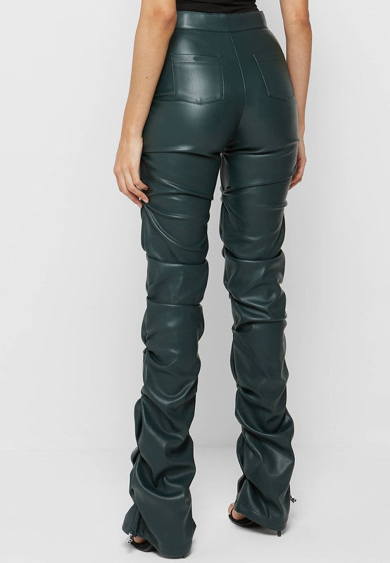 Faux Glam PU Leather Pants