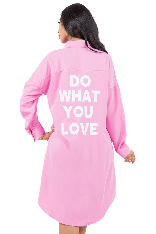 Live Fearless Fashion Shirt Dress