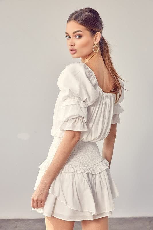 Opal Puff Sleeve Romper